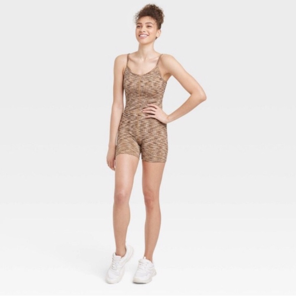 NWOT JoyLab Brown Open Back Bodysuit Size-xS